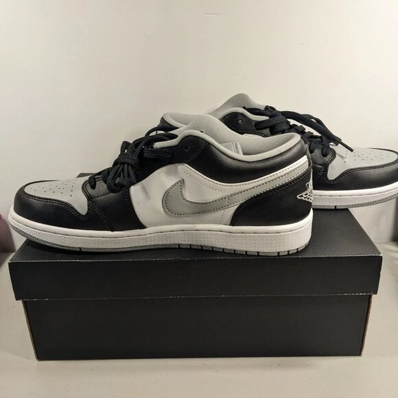 Nike Air Jordan 1 Low SHADOW Light Smoke Grey Toe 553558-039 Men's Size 10.5 - Picture 5 of 12